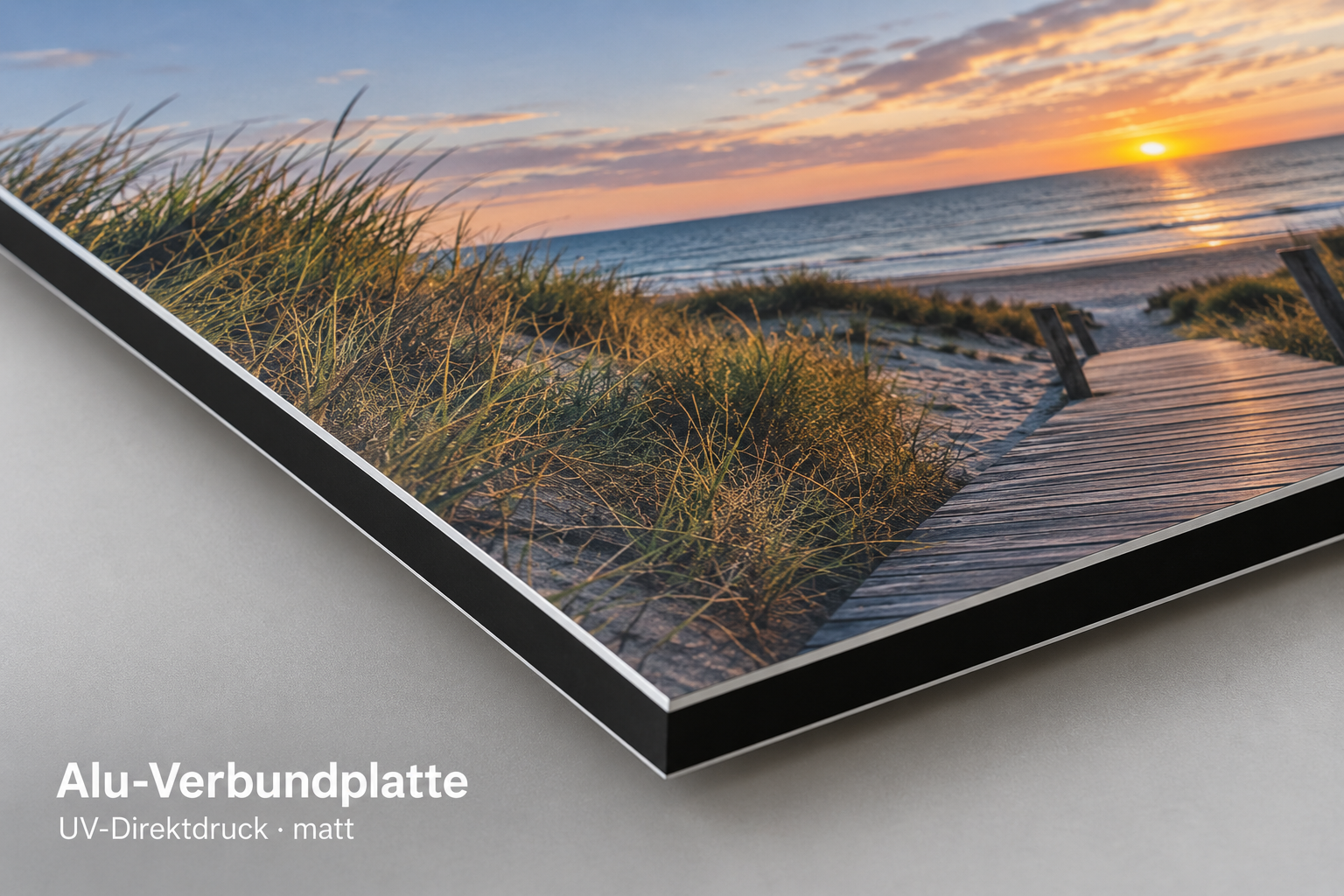 Matt bedruckte Platte mit individuellem Bildmotiv