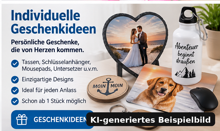 KI-generiertes Beispiel für individuelle Geschenkideen