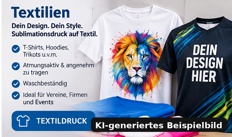 KI-generiertes Beispiel für Sublimationsdruck auf geeignetem Textil
